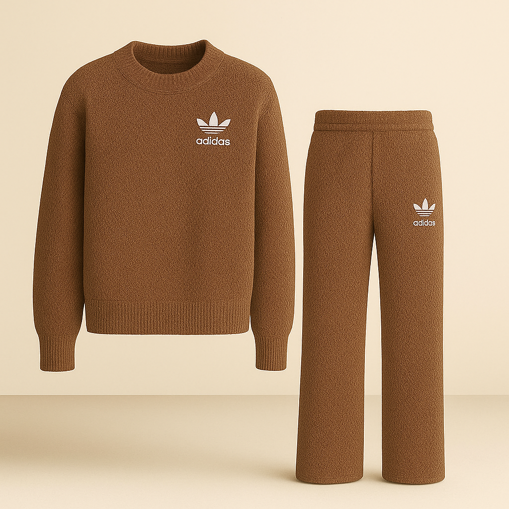 AD™ Teddy Beige Lounge Set – Sweater & Pants